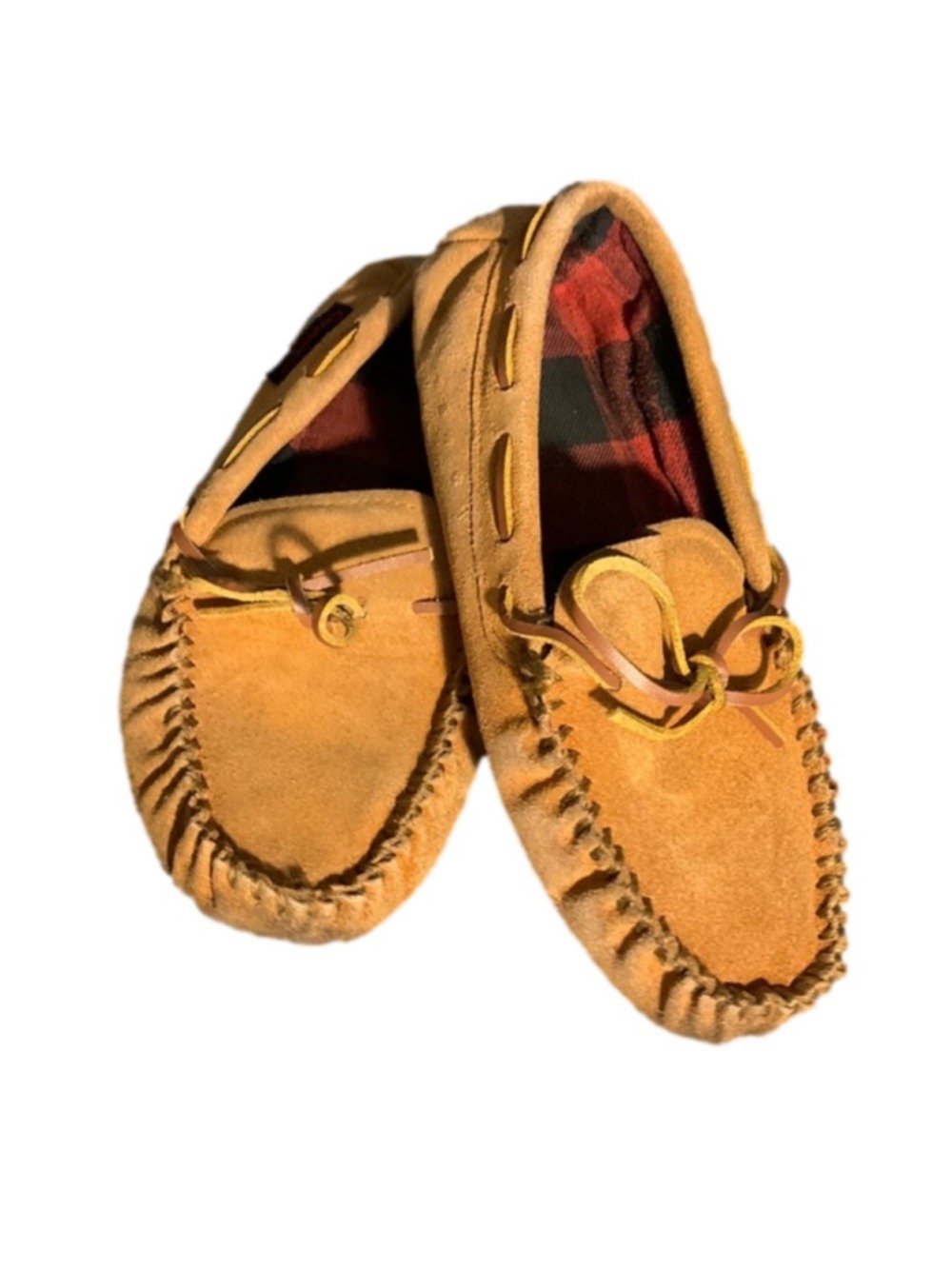 Canadiana Tan moccasin style slippers size 7
